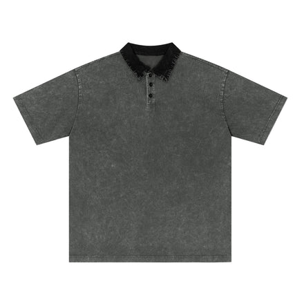 Washed Distressed Polo Shirt 285GSM