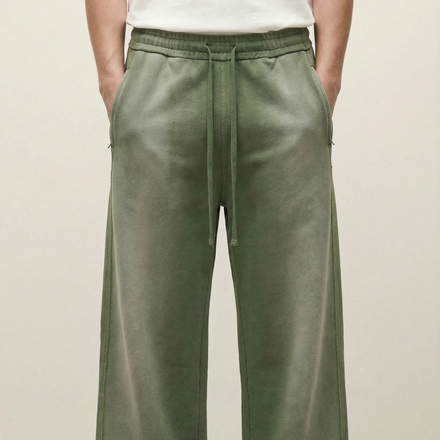 Bleached Wide Sweatpants 370GSM