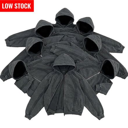 Washed Seam Detail Hoodie 360GSM